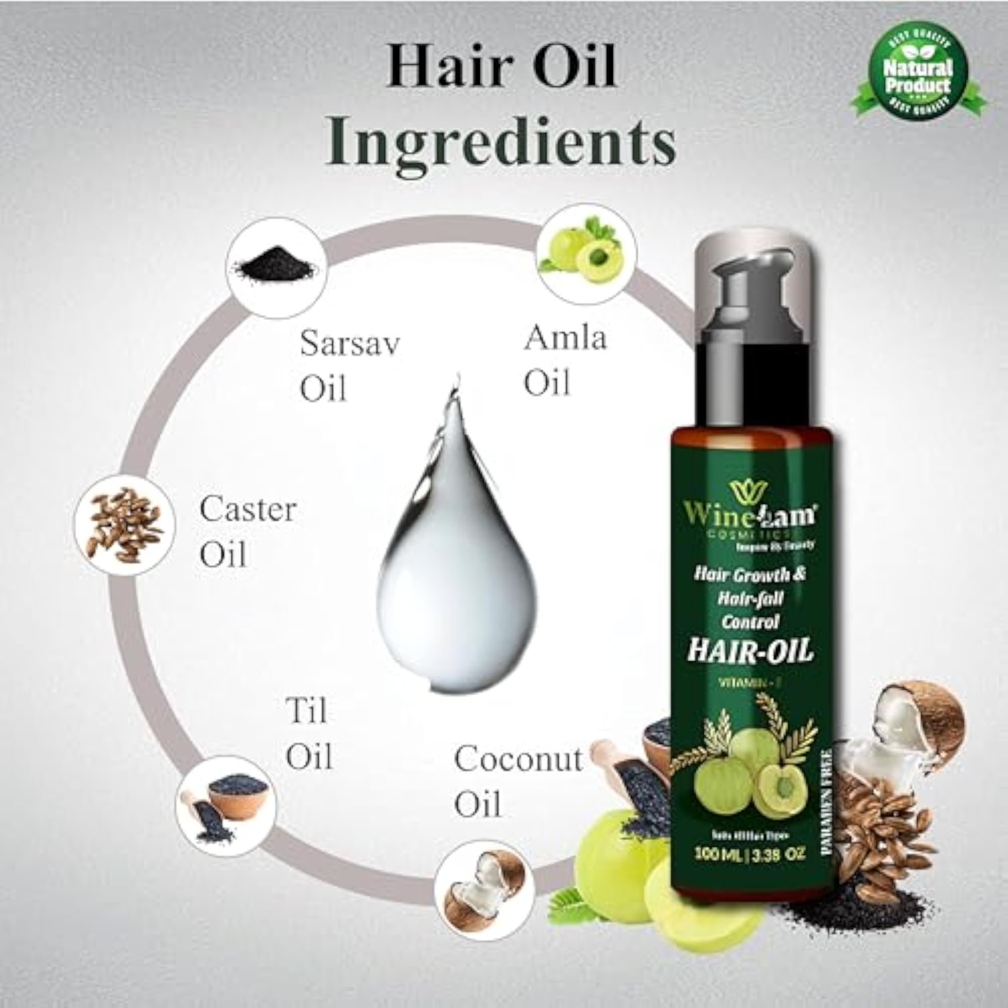 Hair Growth & Hair-Fall Control Oil, 30ml